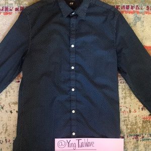 Blue Slim Fit Easy Iron Dress Shirt